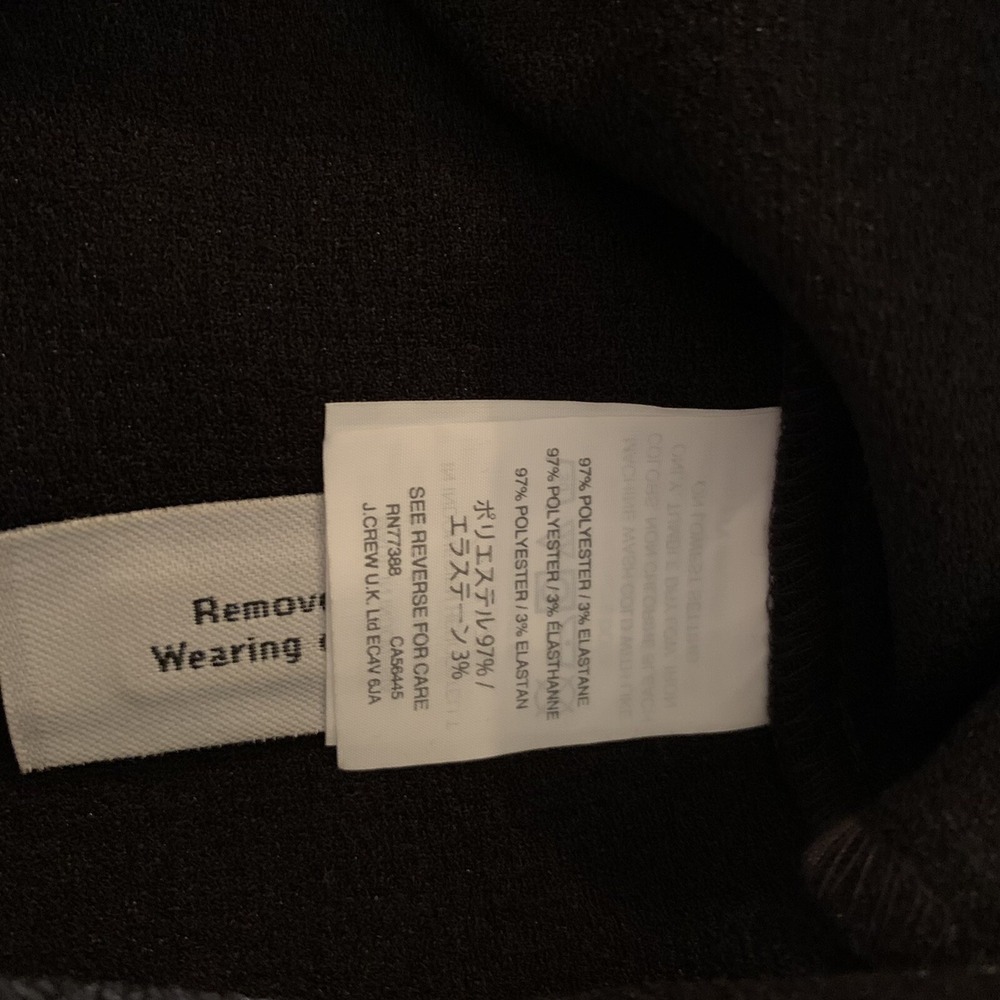 Madewell by J. Crew, Black Blouse, Short Bell Sleeves, Ruffle Hem, XS NWT - Picture 8 of 12